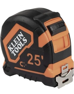 Klein Tools #9225 25’ Ft Tape Measure Heavy-Duty Measuring Orange/Black - Picture 1 of 15