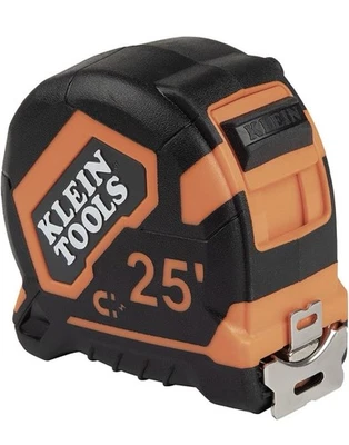 Klein Tools #9225 25’ Ft Tape Measure Heavy-Duty Measuring Orange/Black - Image 1 of 4