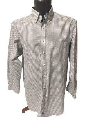 Camisa Hart Schaffner Marx Para Hombre Sin Hierro Abotonada A Cuadros Manga Larga Talla 17/34 Foto 1 de 4