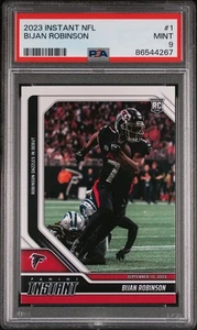 Bijan Robinson 2023 Panini NFL Rookie #1 Card 1 of 566 Falcons PSA 9 Mint - Picture 1 of 2