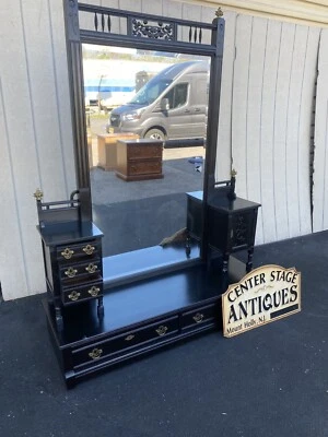 65374 Antique Victorian Ebony Vanity Dressing  Mirror RARE FIND - Image 1 of 4