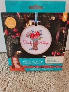 Brand New Pioneer Woman Floral Boot Embroidery Ornament Kit! - Picture 1 of 3
