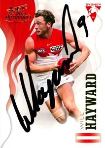 ✺Signed✺ 2021 SYDNEY SWANS AFL Card WILL HAYWARD