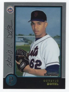 1998 Bowman Chrome New York Mets Baseball Card #377 Octavio Dotel - Picture 1 of 2