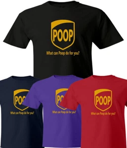 What can Poop do for you? Mens T-Shirt Unisex Cool Graphic Tee Funny Shirt Gift - Picture 1 of 12