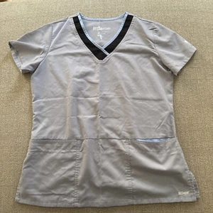 Womens Scrub Top Medium Grey's Anatomy Short Sleeve - Picture 1 of 5