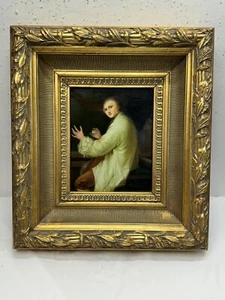 Retrato de arpista GIACOMO ROSSELLI con marco dorado ornamentado estilo del siglo XIX - Imagen 1 de 18