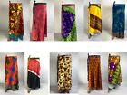 Lot Of 10 Pieces Floral Print Silk Sari Skirt Reversible Long Magic Skirt 24