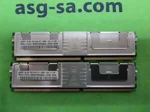 SERVER RAM - LOT OF TWO - 2GB DDR2 2RX8  PC2-5300F DDR2-667MHZ M395T566QZ4-CE66 - Picture 1 of 1