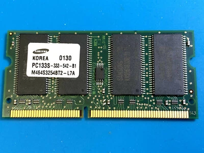 Samsung 256MB PC133 133Mhz 144pin SDRAM SODIMM Laptop Memoria RAM Foto 1 de 2