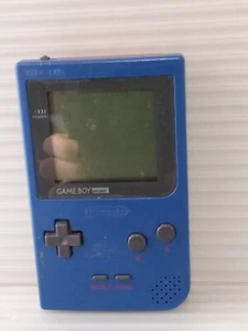 Nintendo Gameboy Pocket Blue System W/ Battery Cover + 1 Game Tested SHIPS FREE - Picture 1 of 3