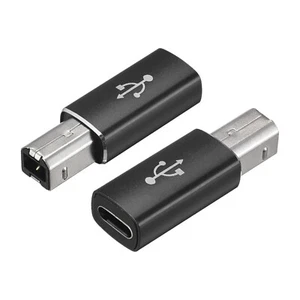 USB C Femelle vers Convertir Adaptateur Type-C vers USB B Adaptateur Noir - Photo 1/7