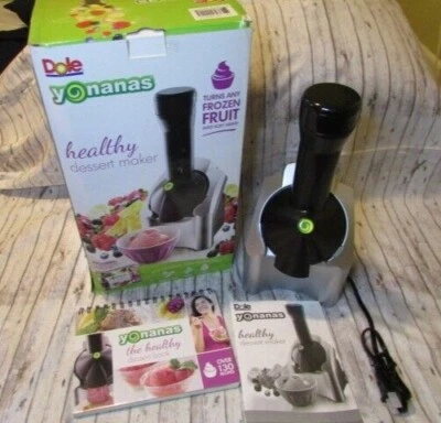 Yonanas Dessert Maker Frozen Heathy Soft Serve Ice Cream Classic Black Machine - Image 1 of 4