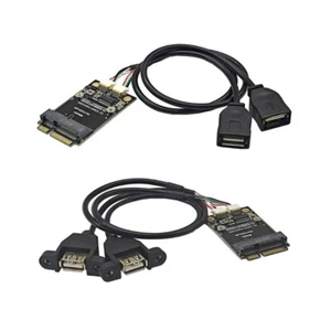 PCIE to Double USB Adapter MPCIE to USB2.0 Port Pin Converters 2 Port USB 2.0 - Photo 1/10