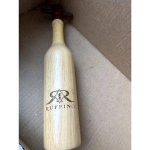 Ruffino Wooden Wine Bottle Pepper Mill Grinder 14.5" Mid Century - Picture 1 of 3