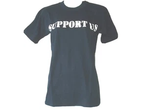 NEU Unisex SUPPORT US BUY AMERICAN Navy Blue Preshrunk Cotton Tee Shirt U.S.A. - Bild 1 von 3