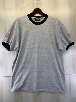 Camisa de manga corta para hombre Vyg años 90 Ringer Rival - alas rojas bordadas cuello redondo M Foto 1 de 4