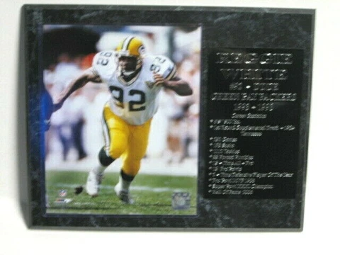 Reggie White - Green Bay Packers pose 2 statistics plaque - New Lower Pricing!! Cover