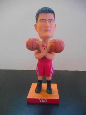 YAO MING Houston Rockets SGA Double Palm Basketball Bobblehead HOF Cover