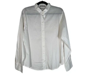 Camisa Isabella Bird Blanca 100% Algodón Manga Larga Abotonada Lagenlook Para Mujer’s L - Imagen 1 de 12