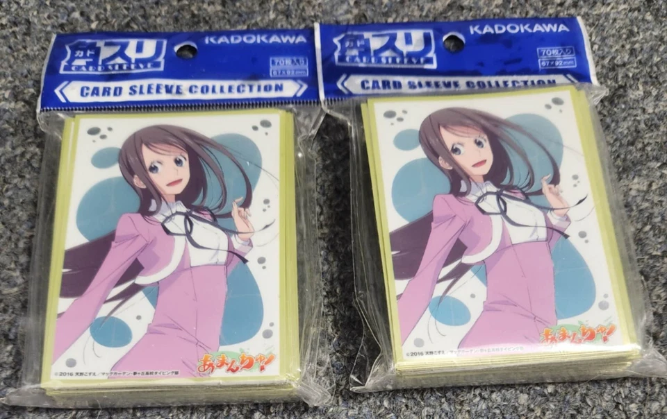 (140) Kadokawa TCG sleeves Vol.3 Amanchu! Teko Anime girl Standard size 67x92mm - Image 1 of 1