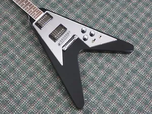 2021 Gibson '70s Flying V Mirror Limited Edition Black/Ebony! w/OHSC - Picture 1 of 9