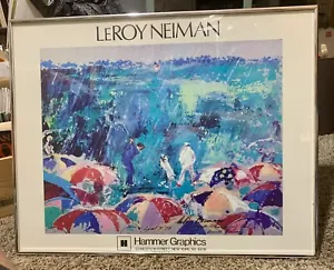 Leroy Neiman Golf Print of Arnold Palmer at Augusta "Arnie in the Rain" COA RARE - Picture 1 of 8