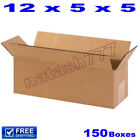 150 - 12x5x5 Cardboard Boxes 32-ECT Mailing Packing Shipping Corrugated Carton