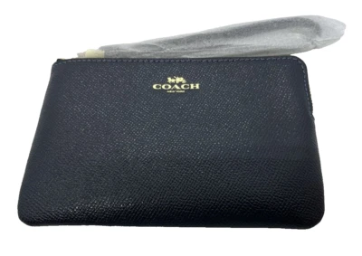 NWT Midnight Pebble Leather Wristlet With Gold Hardware CV396 - Image 1 of 3
