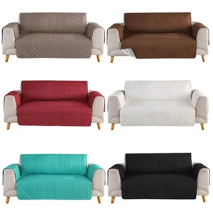 Quilted Sofa Couch Cover Seat Protector Waterproof Slipcover Pet Kids Mat Pad - Picture 1 of 43