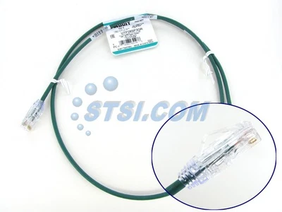 Panduit UTP28SP3GR Cat6 28 AWG Network Patch Cable/Cord, 3 Ft Green ~STSI - Image 1 of 4