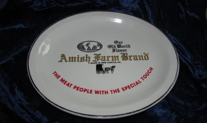 ADVERTISING AMISH FARM BRANDS 12" PLATTER BY HOMER LAUGHLIN - Picture 1 of 5