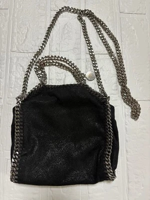 Auténtico bolso de hombro de cuero con cadena negra pequeña Falabella Stella McCartney Falabella  Foto 1 de 4