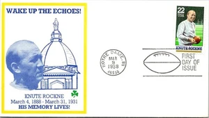 FDC 1988 SC #2376 Blue/Yellow Cachet - Notre Dame, In - Single - J17788 - Picture 1 of 2