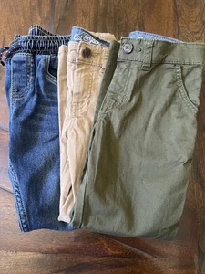 Lot of 3 Boys’ Cat & Jack Slim Pants - Sz 5T - Picture 1 of 5