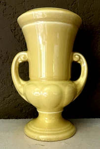 ABINGDON POTTERY (IL 1934-50) 8-INCH ALPHA VASE #105 (1938-40) - YELLOW - Bild 1 von 6