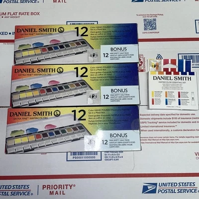 Lot Of 4 Daniel Smith Extra Fine Watercolors 12ct Half Pan Set & 5ml Set NEW - Image 1 of 4
