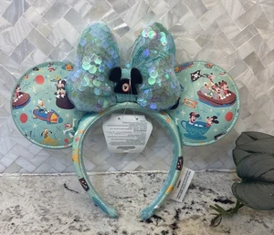 Disney Parks Mickey & Minnie Play in the Park Pailletten Schleife Minnie Ohren Stirnband - Bild 1 von 14
