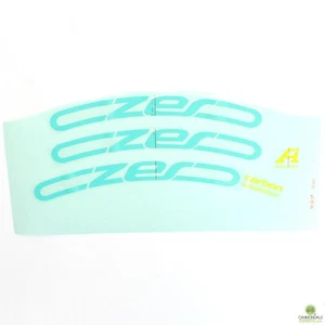 Juego de 3 calcomanías adhesivas Cannondale CZero 29" Mountain Wheel verde azulado/amarillo - Imagen 1 de 1