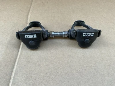 Pedales de carretera vintage plateados sin clip con aspecto en muy buena condición, ajuste multitensor Foto 1 de 4