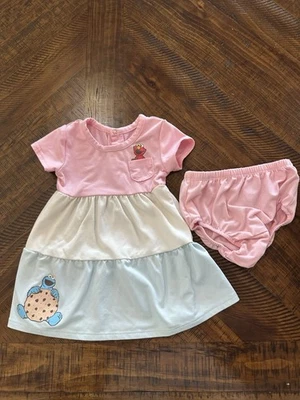 Vestido Calle Sésamo 6 Meses Niñas Elmo Cookie Monster Foto 1 de 4