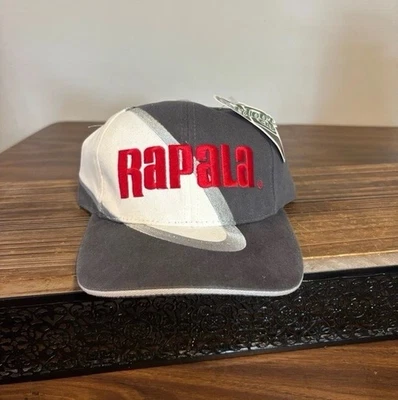 Vintage Rapala Hat Cap Adjustable OSFA Gray White Red Fishing Lures Outdoor Mens - Image 1 of 4