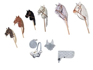 Hobby Horse Steckenpferd mit Trense +Halfter Set+Haube und Decke - Bild 1 von 8