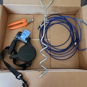 Lote de estacas para perros y cable de 20' - correa retráctil - cortaúñas para mascotas - Imagen 1 de 6