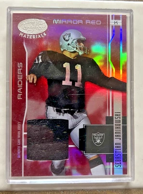 SEBASTIAN JANIKOWSKI Raiders 2003 DONRUSS JERSEY PATCH 116/150 Game Worn Used - Image 1 of 3