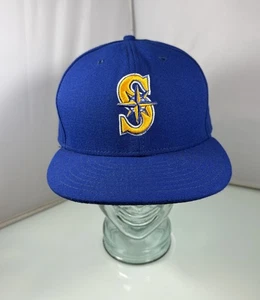 Seattle Mariners Throwback Authentic On-Field Fitted Hat Size 8 New Era 59Fifty - Picture 1 of 12