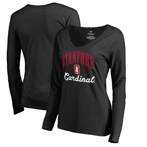 Women's Black Stanford Cardinal Victory Script Long Sleeve T-Shirt - Picture 1 of 3