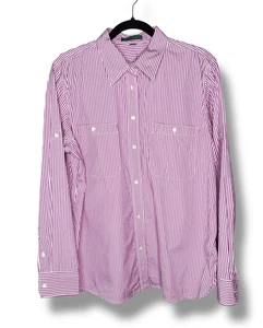 Camicia donna manica lunga Lauren Ralph Lauren a righe con bottoni davanti XL - Foto 1 di 9