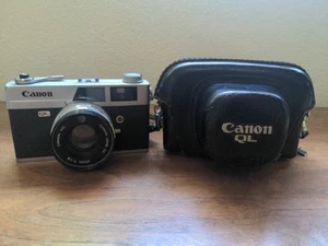 Cámara fotográfica vintage Canon Canonet QL19 35 mm con estuche original obturador pegado P/R - Imagen 1 de 20