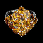 Oval Yellow Citrine 6x4mm Gemstone 925 Sterling Silver Jewelry Ring Size 7